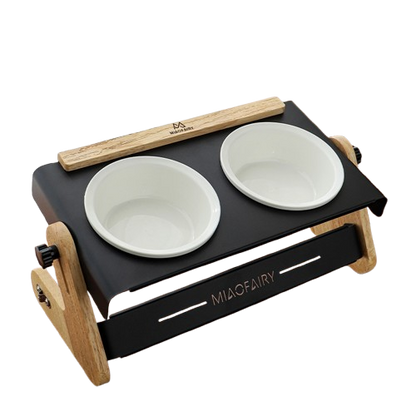 Διπλό μπολ σκύλου-γάτας Elevated