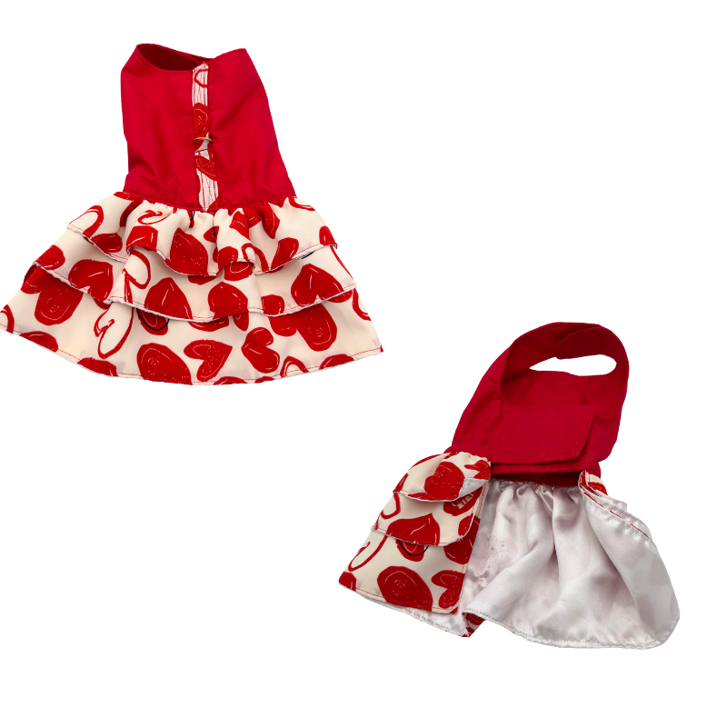 Επιστήθιο-Φόρεμα σκύλου SANVI Cute Hearts