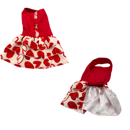 Επιστήθιο-Φόρεμα σκύλου SANVI Cute Hearts