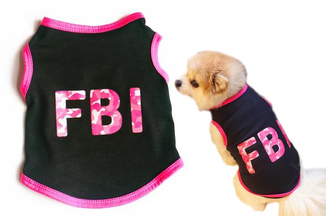 Ρούχο σκύλου φανελάκι FBI