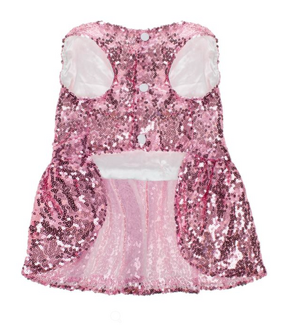 Ρούχο σκύλου-γάτας φόρεμα Sequins