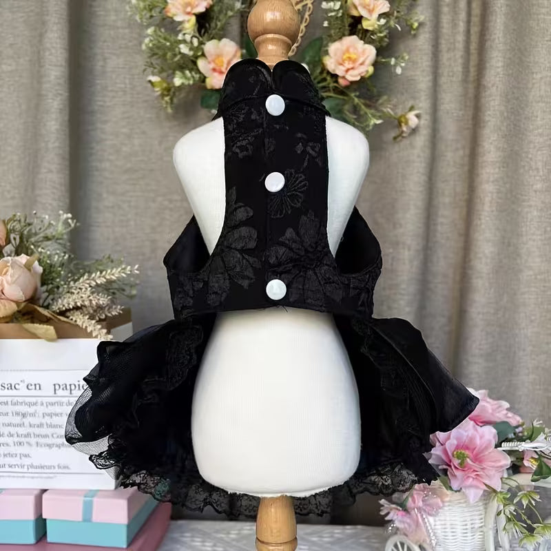 Ρούχο σκύλου-γάτας φόρεμα BLACK MAJESTY