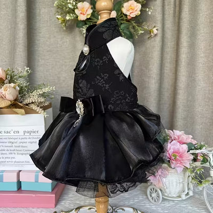 Ρούχο σκύλου-γάτας φόρεμα BLACK MAJESTY