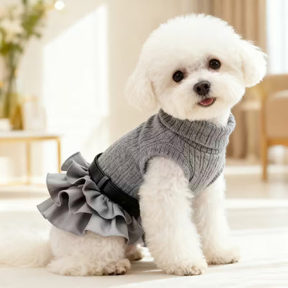 Ρούχο σκύλου-γάτας φόρεμα GRAY ELEGANCE SKIRT