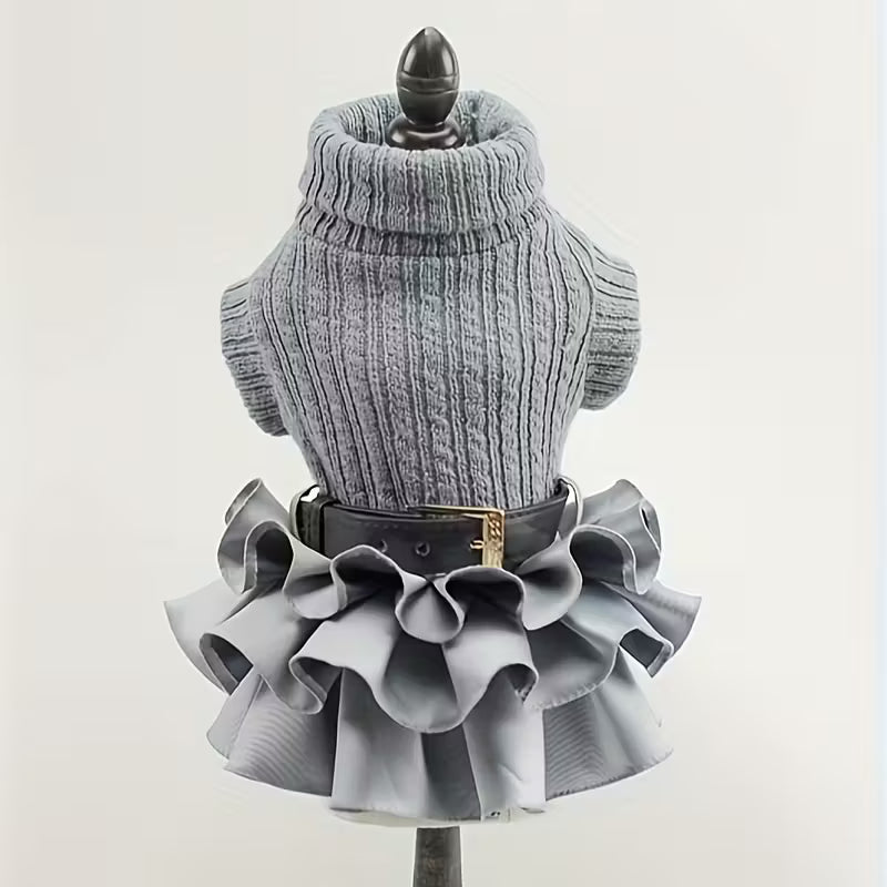 Ρούχο σκύλου-γάτας φόρεμα GRAY ELEGANCE SKIRT