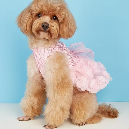 Ρούχο σκύλου-γάτας φόρεμα PINKISH BOW