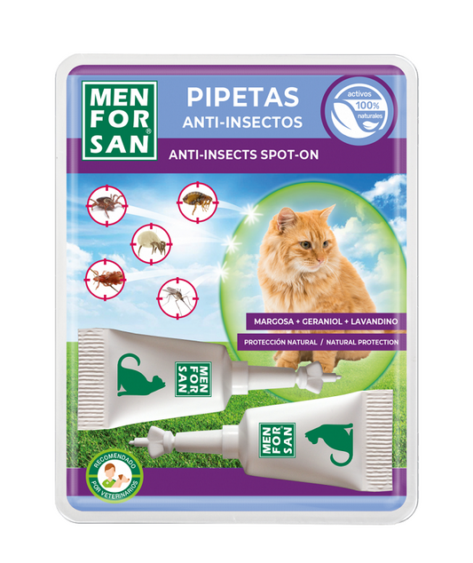 Φυτικές Αντιπαρασιτικές Αμπούλες γάτας Men For San (2x1,5ml)