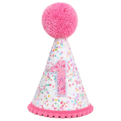 Kαπελάκι Γενεθλίων σκύλου-γάτας Number One Pink