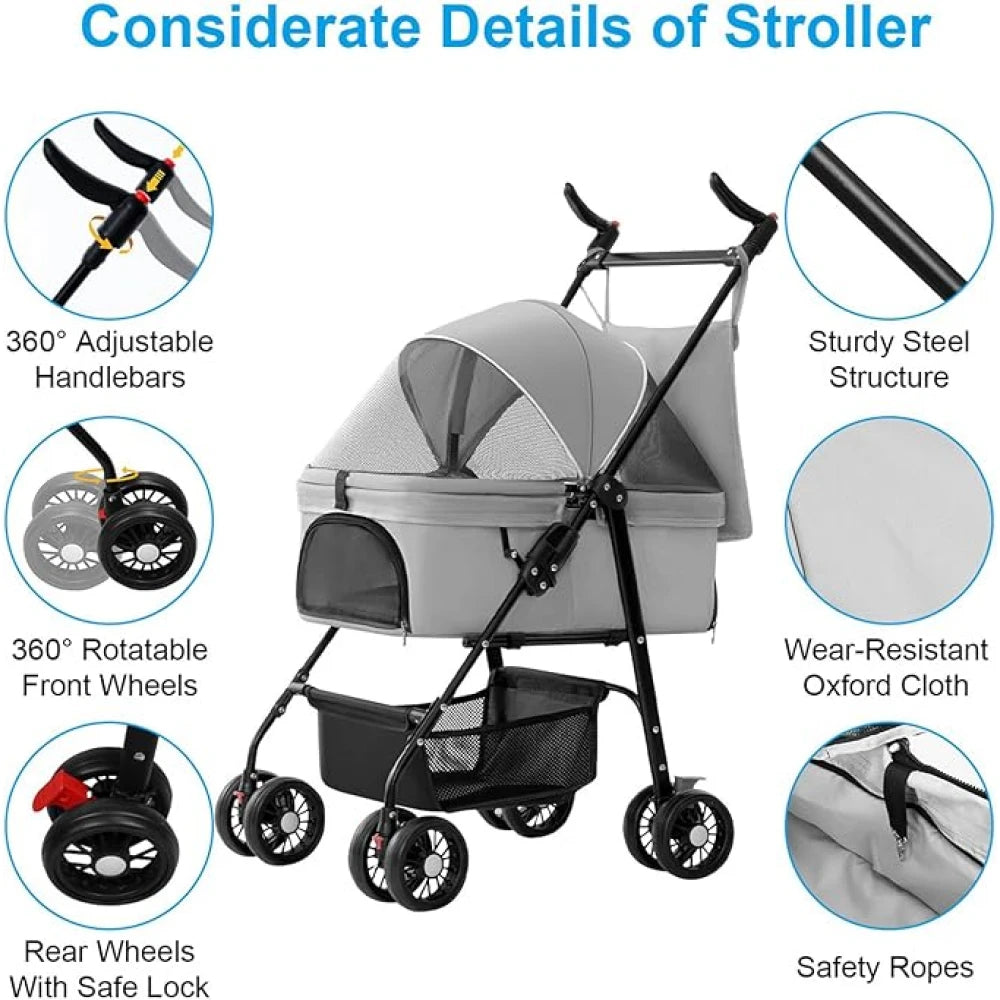 Καρότσι μεταφοράς σκύλου-γάτας PORTBEBE