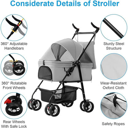 Καρότσι μεταφοράς σκύλου-γάτας PORTBEBE