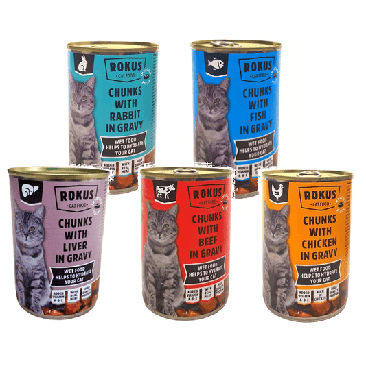 Κονσέρβα γάτας ROKUS (415gr) πολλές γεύσεις