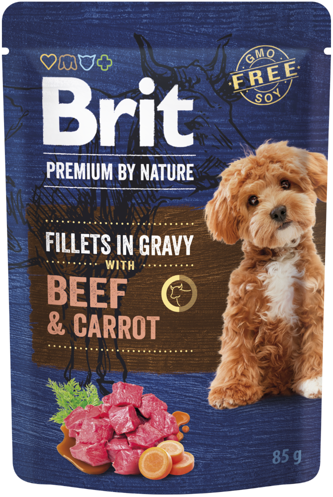 Κονσέρβα-Φακελάκι για σκύλους BRIT Premium by Nature (85gr)