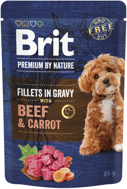 Κονσέρβα-Φακελάκι για σκύλους BRIT Premium by Nature (85gr)