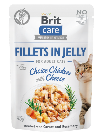 Κονσέρβα για γάτες BRIT CARE FILLETS IN JELLY  (85gr)