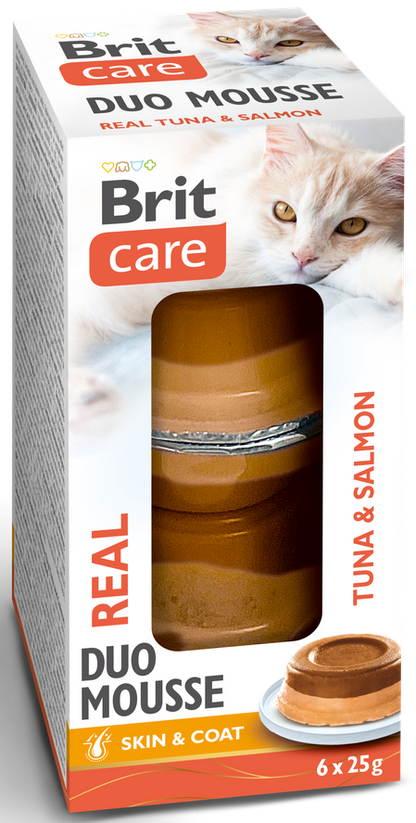 Κονσέρβα για γάτες BRIT Care® Kεσεδάκι DUO Mousse (6x25gr)