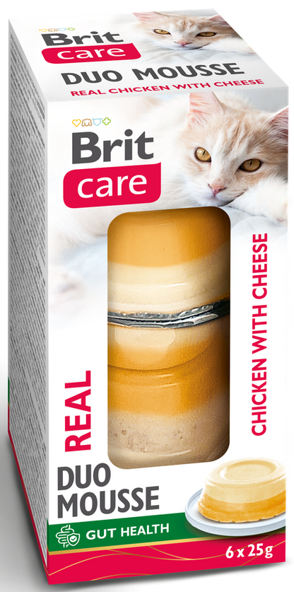 Κονσέρβα για γάτες BRIT Care® Kεσεδάκι DUO Mousse (6x25gr)