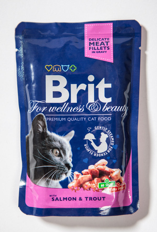 Κονσέρβα-Φακελάκι για γάτες BRIT PREMIUM FILLETS (100gr) (πολλές γεύσεις)
