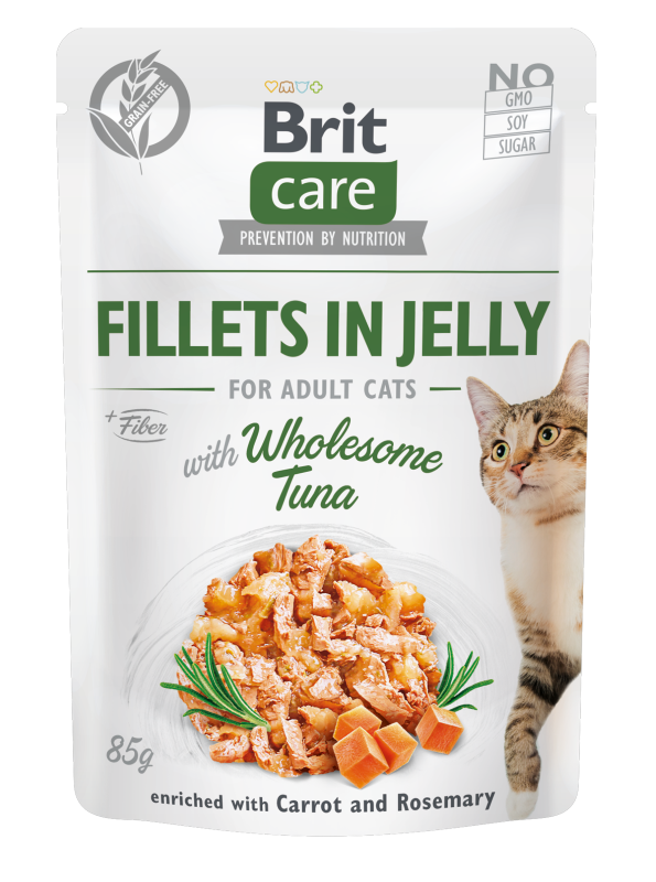 Κονσέρβα για γάτες BRIT CARE FILLETS IN JELLY  (85gr)