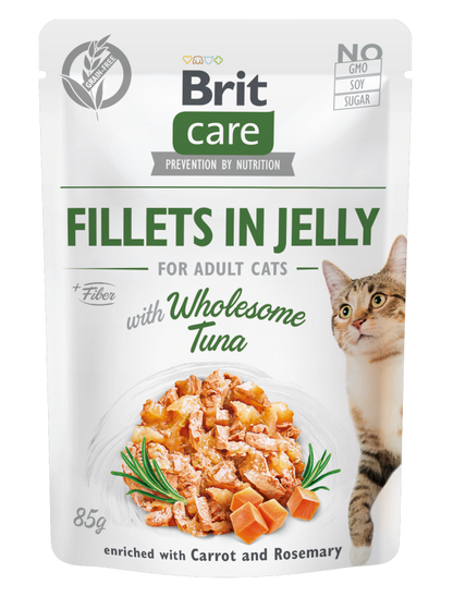 Κονσέρβα για γάτες BRIT CARE FILLETS IN JELLY  (85gr)