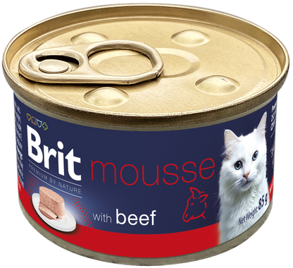 Κονσέρβα για γατες BRIT Premium by Nature Mousse (85gr) (πολλέσ γεύσεις)