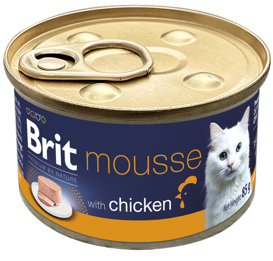 Κονσέρβα για γατες BRIT Premium by Nature Mousse (85gr) (πολλέσ γεύσεις)