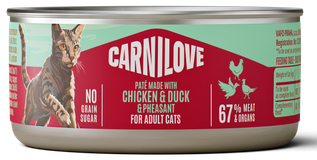 Κονσέρβα για γάτες CARNILOVE Πατέ GRAINFREE & POTATOFREE (100gr)(πολλές γεύσεις)