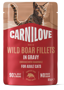 Κονσέρβα για γάτες φακελάκι CARNILOVE Pate in Gravy (85gr) Πολλές γεύσεις