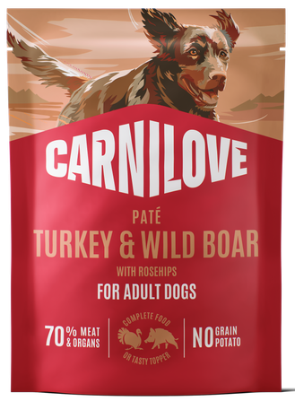 Κονσέρβα για σκύλους φακελάκι CARNILOVE Pate (300gr) Πολλές γεύσεις