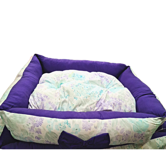 Kρεβάτι σκύλου-γάτας Purple Flowers