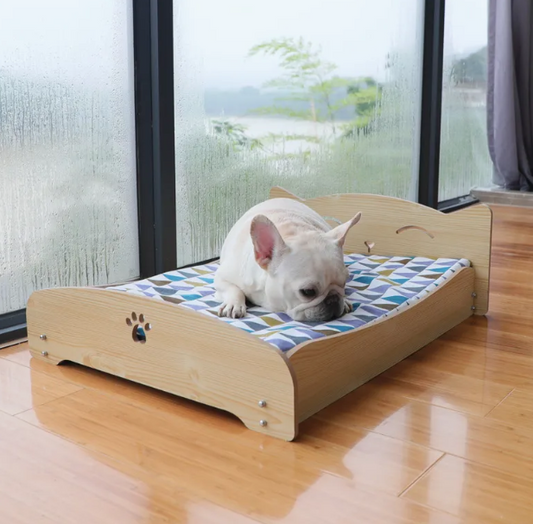 Ξύλινο κρεβάτι σκύλου-γάτας Bear