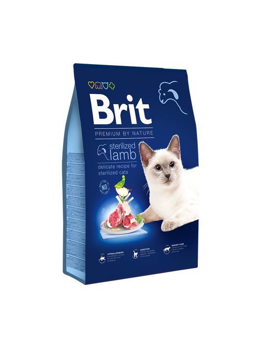Ξηρά τροφή γάτας Brit Premium By Nature® Sterilized Αρνί