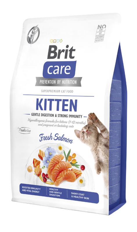 Ξηρά τροφή γάτας Brit Care® Cat GF Kitten Σολομός