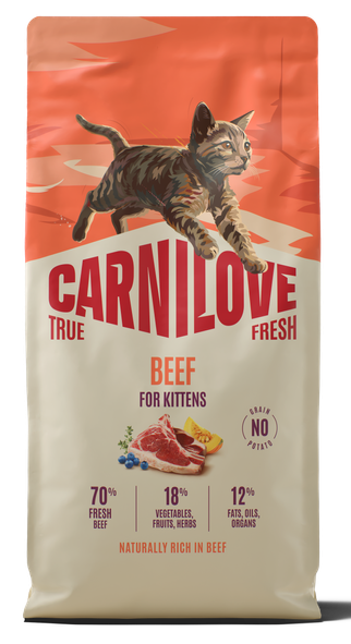 Ξηρά τροφή για γατάκια Carnilove® TRUE FRESH Βοδινό GRAINFREE & POTATOFREE