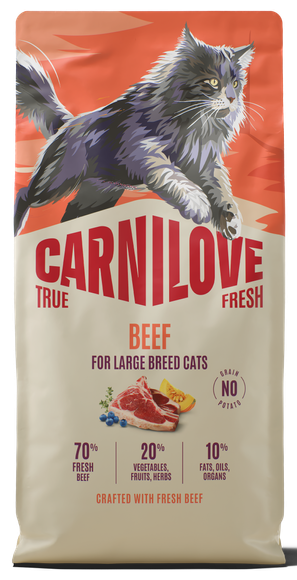 Ξηρά τροφή για γάτες Carnilove® TRUE FRESH Large Breed Βοδινό GRAINFREE & POTATOFREE