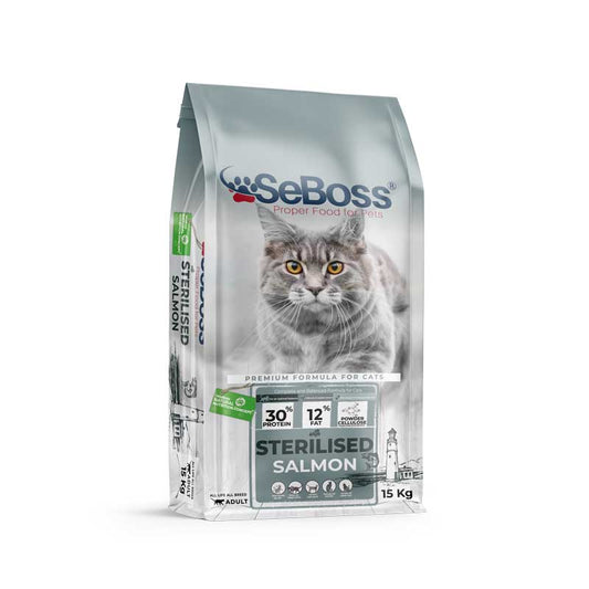 Ξηρά τροφή για στειρωμένες γάτες SeBoss Σολομός (15kg)