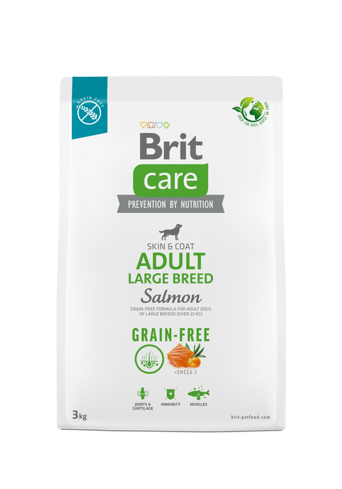 Ξηρά τροφή σκύλου Brit Care GRAINFREE Adult Large Σολομός