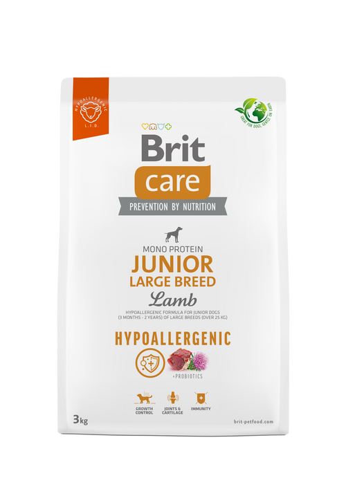 Ξηρά τροφή σκύλου Brit Care Hypoallergenic JUNIOR LARGE BREED Αρνί
