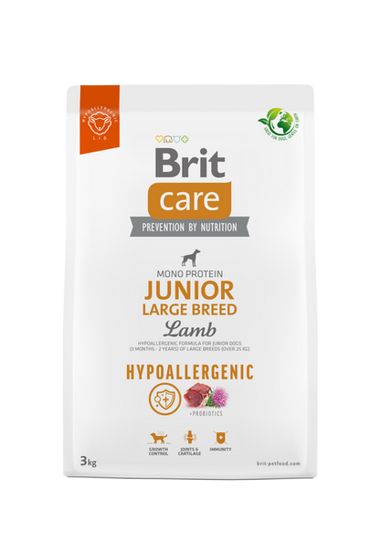 Ξηρά τροφή σκύλου Brit Care Hypoallergenic JUNIOR LARGE BREED Αρνί