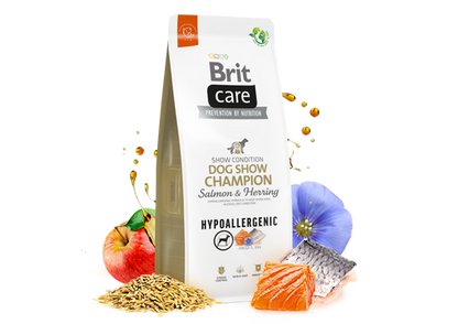 Ξηρά τροφή σκύλου Brit Care Hypoallergenic® Dog Show Champion Σολομός-Ρέγγα