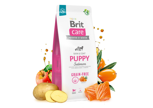 Ξηρά τροφή σκύλου Brit Care PUPPY GRAINFREE Σολομός