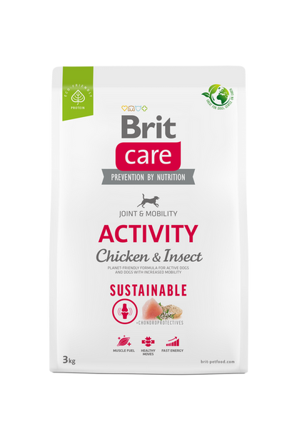 Ξηρά τροφή σκύλου Brit Care Sustainable Activity Κοτόπουλο & Έντομα