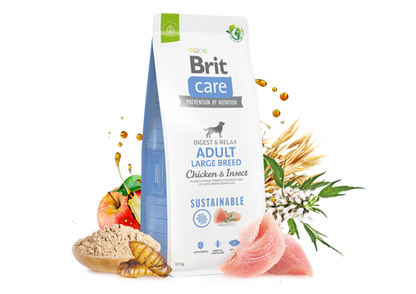 Ξηρά τροφή σκύλου Brit Care Sustainable Adult Large Κοτόπουλο & Έντομα