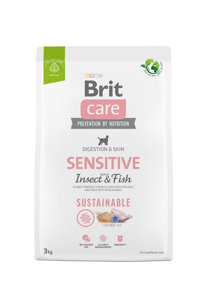 Ξηρά τροφή σκύλου Brit Care Sustainable Sensitive Ψάρι & Έντομα