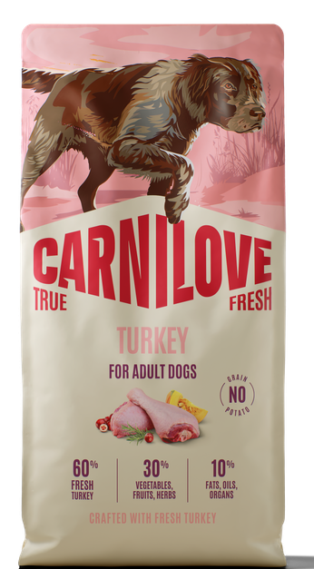 Ξηρά τροφή σκύλου Carnilove® TRUE FRESH Adult Γαλοπούλα GRAINFREE & POTATOFREE