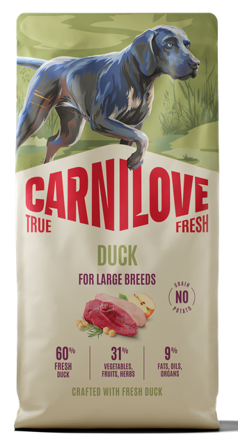 Ξηρά τροφή σκύλου Carnilove® TRUE FRESH Adult Large Breeds Πάπια GRAINFREE & POTATOFREE