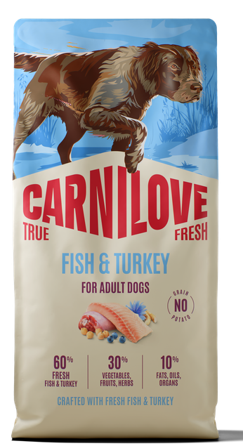 Ξηρά τροφή σκύλου Carnilove® TRUE FRESH Adult Ψάρι-Γαλοπούλα GRAINFREE & POTATOFREE