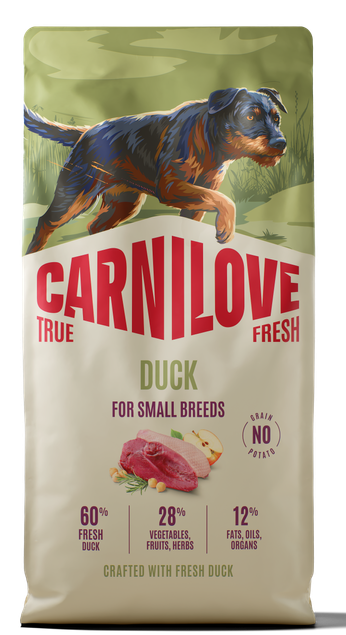 Ξηρά τροφή σκύλου Carnilove® TRUE FRESH Adult Small Breeds Πάπια GRAINFREE & POTATOFREE