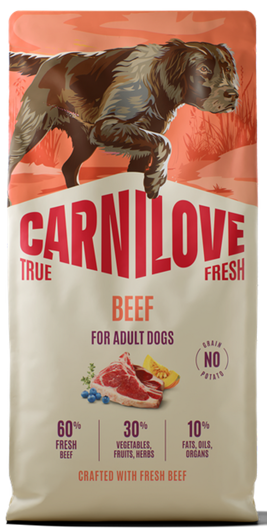 Ξηρά τροφή σκύλου Carnilove® TRUE FRESH ADULT BEEF GRAINFREE & POTATOFREE