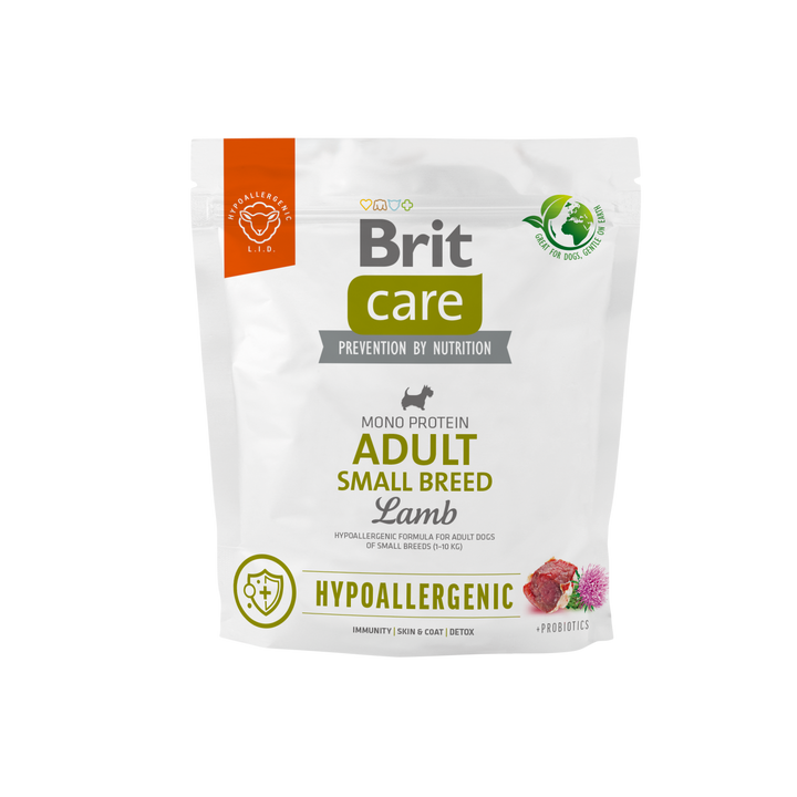 Ξηρά τροφή σκύλου Brit Care Hypoallergenic® Adult Dog Small Αρνί