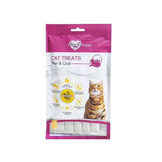 Λιχουδιά γάτας κρέμα για τριχόμπαλες DIAMONDLICIOUS (5*14gr)